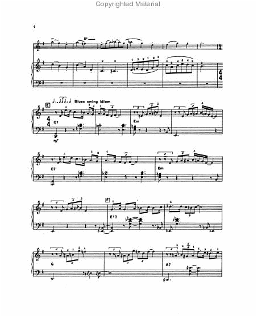 Claude Bolling – Suite for Flute and Jazz Piano Trio Flute scores gallery preview page 3