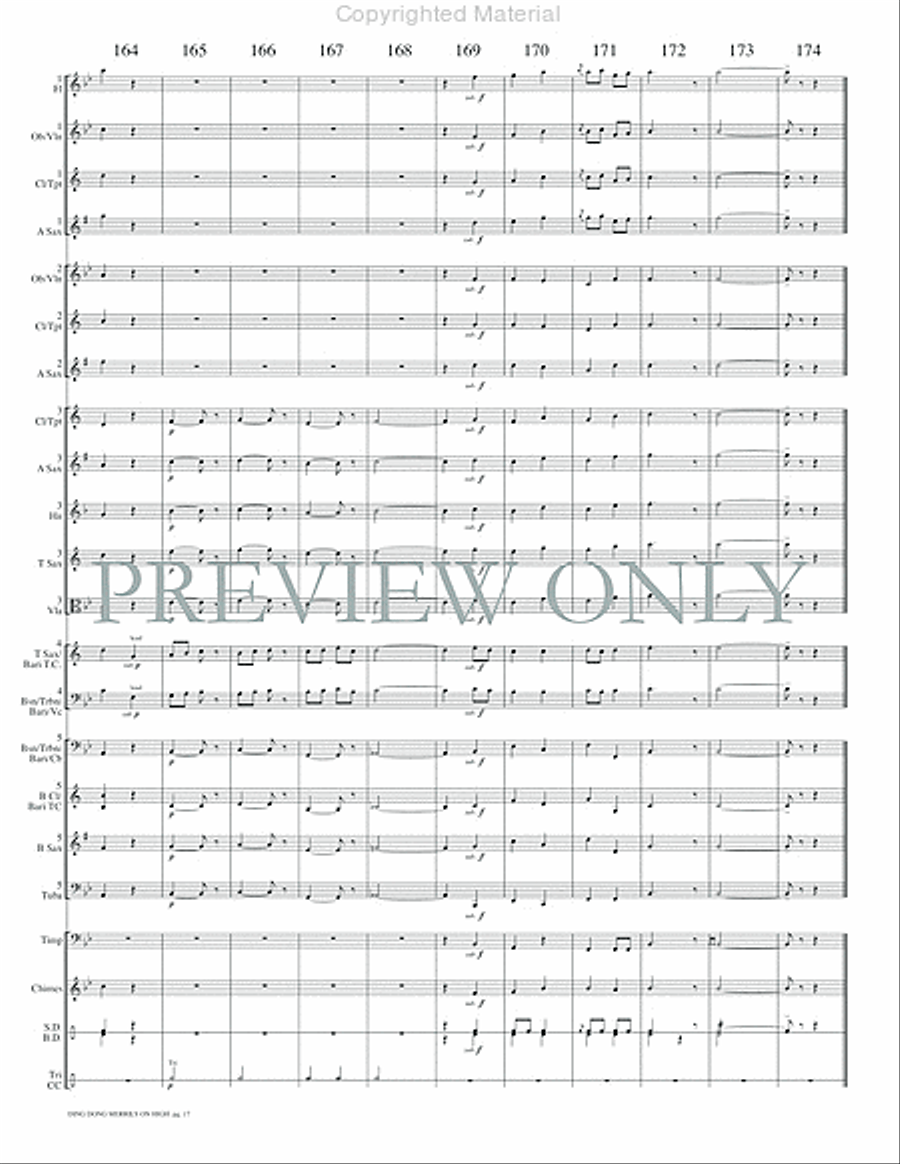 Ding Dong Merrily on High Concert Band scores gallery preview page 20