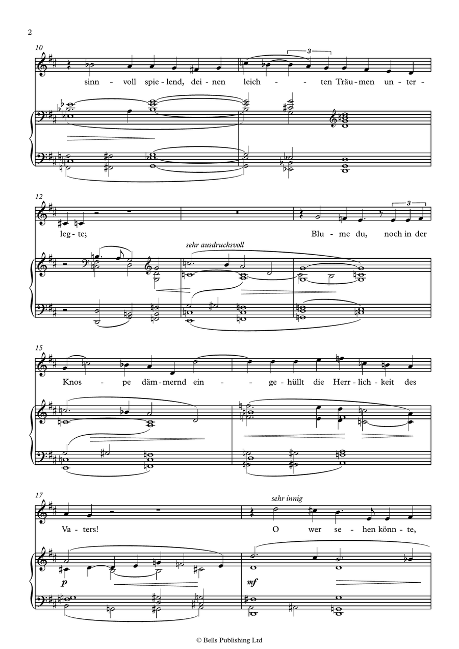 Schlafendes Jesuskind (D Major) by Hugo Wolf Voice Solo - Digital Sheet Music page 2