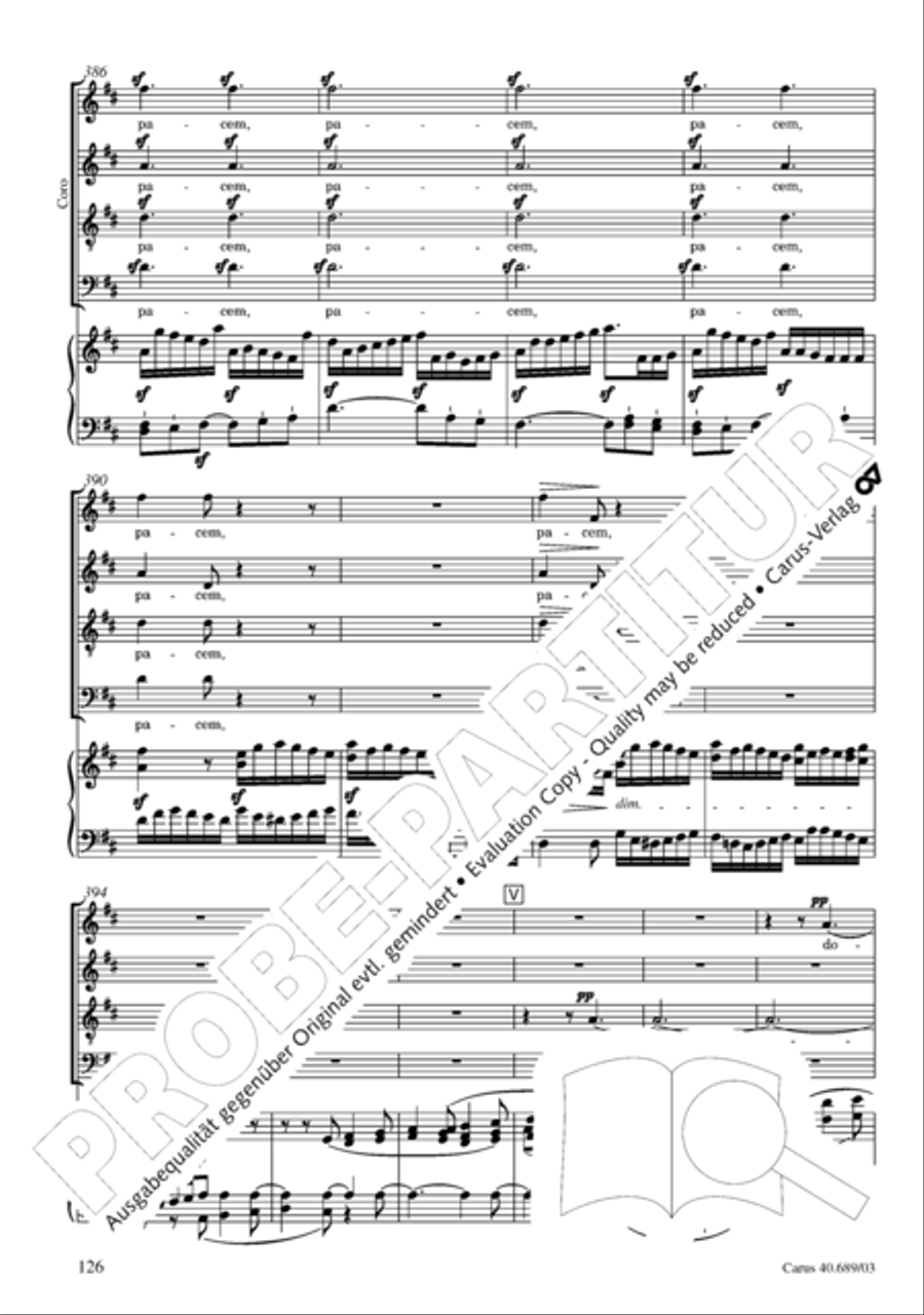Missa solemnis Missa solemnis 4-Part scores gallery preview page 127