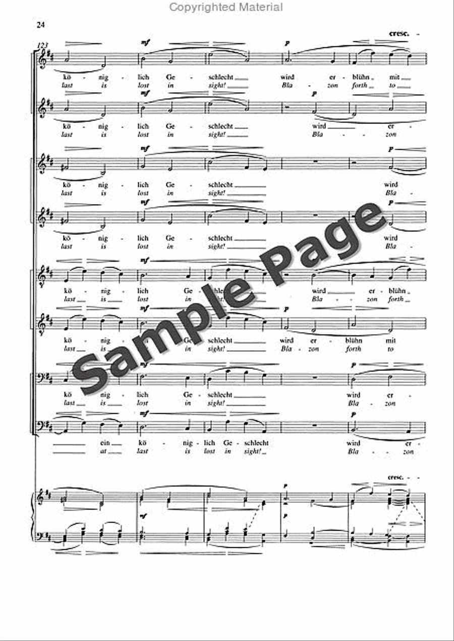 Friede auf Erden, Op. 13 Divisi scores gallery preview page 25