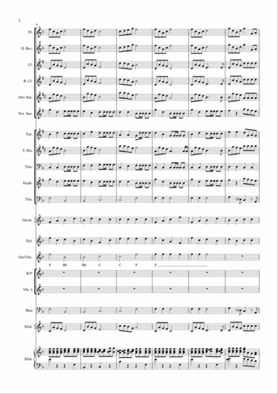 Jingle Bells (Mixed Ensemble) Large Ensemble scores gallery preview page 2