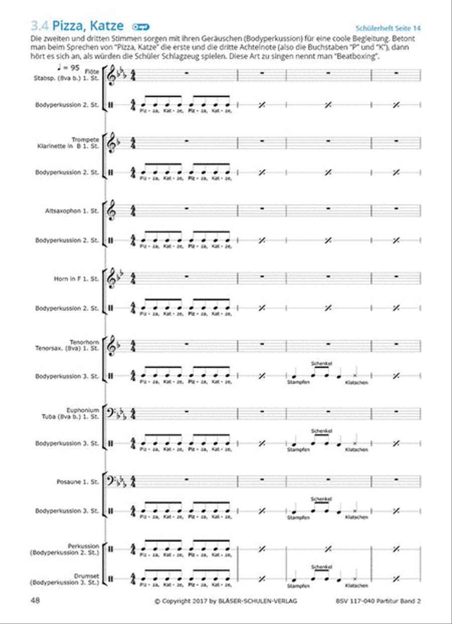 Gemeinsam Lernen und Spielen Band 2 Concert Band scores gallery preview page 4