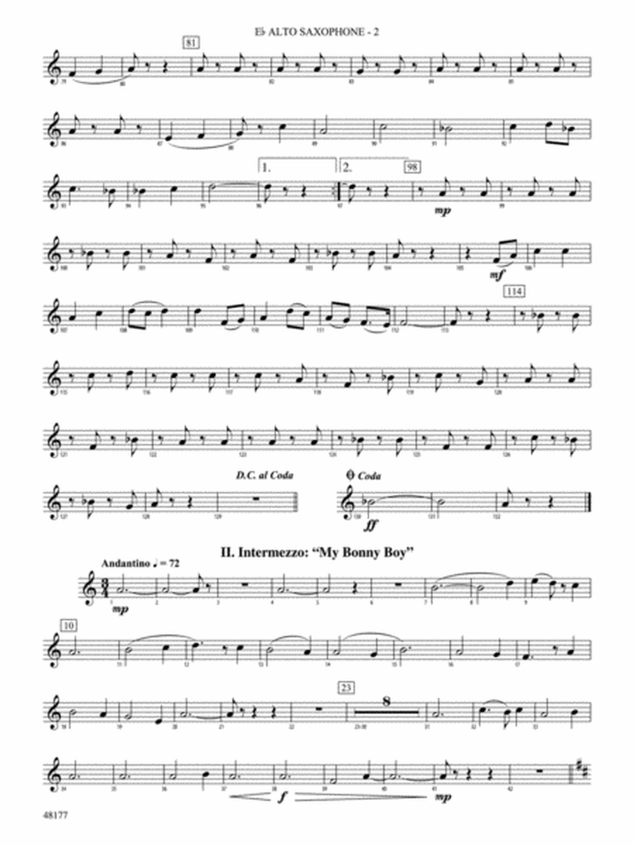 English Folk Song Suite: E-flat Alto Saxophone