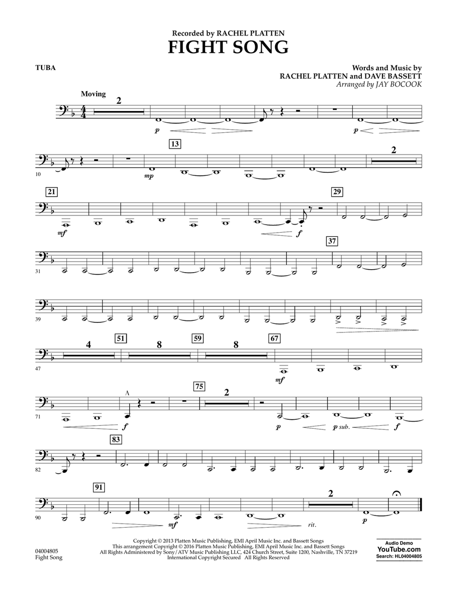 Fight Song - Tuba Fight Song - Tuba Concert Band scores gallery preview page 1