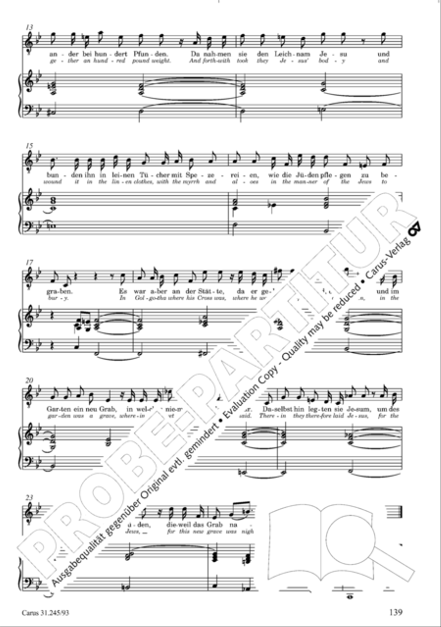 St. John Passion (Johannes-Passion) 4-Part scores gallery preview page 140