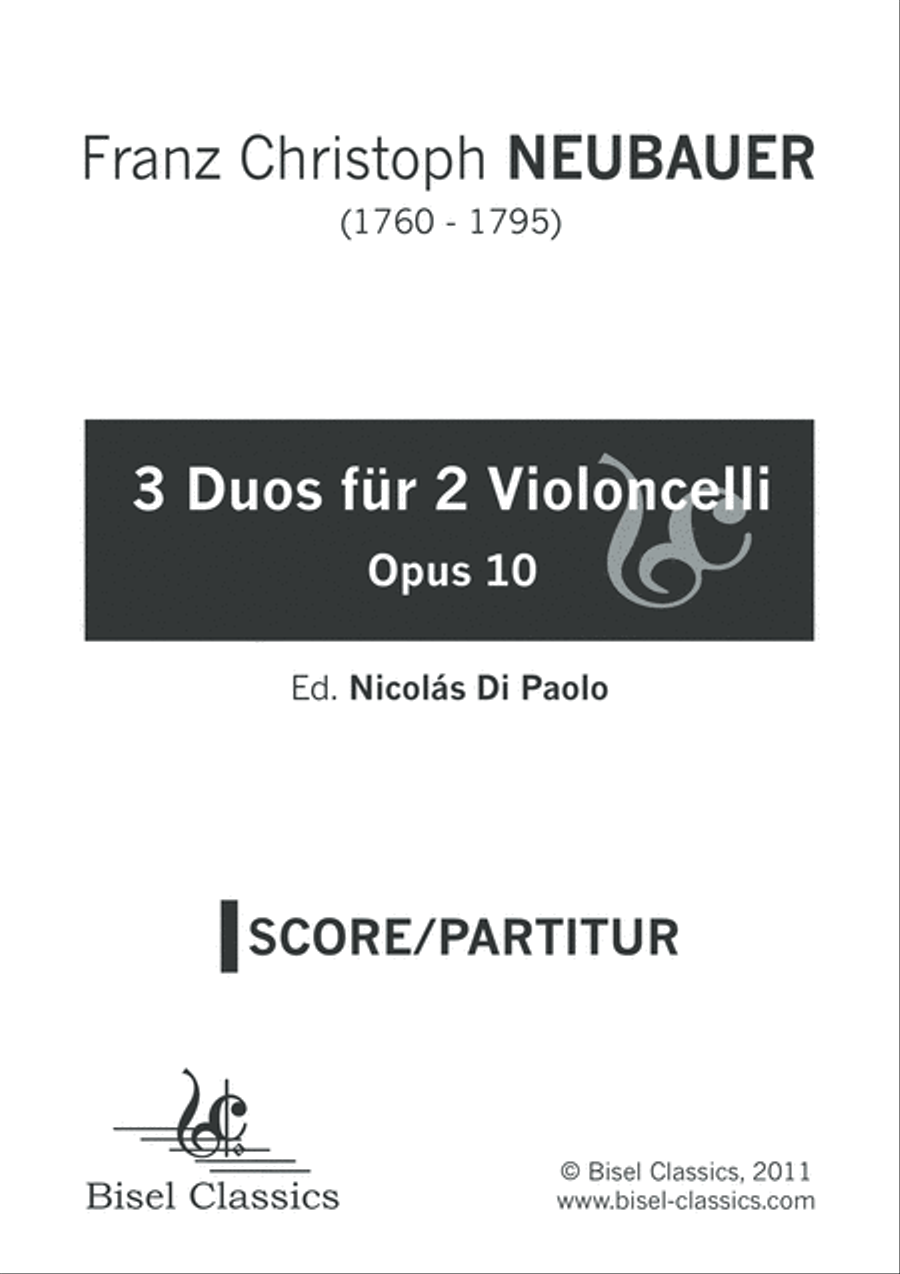 3 Duos fur 2 Violoncelli, Opus 10 String Duet scores gallery preview page 3