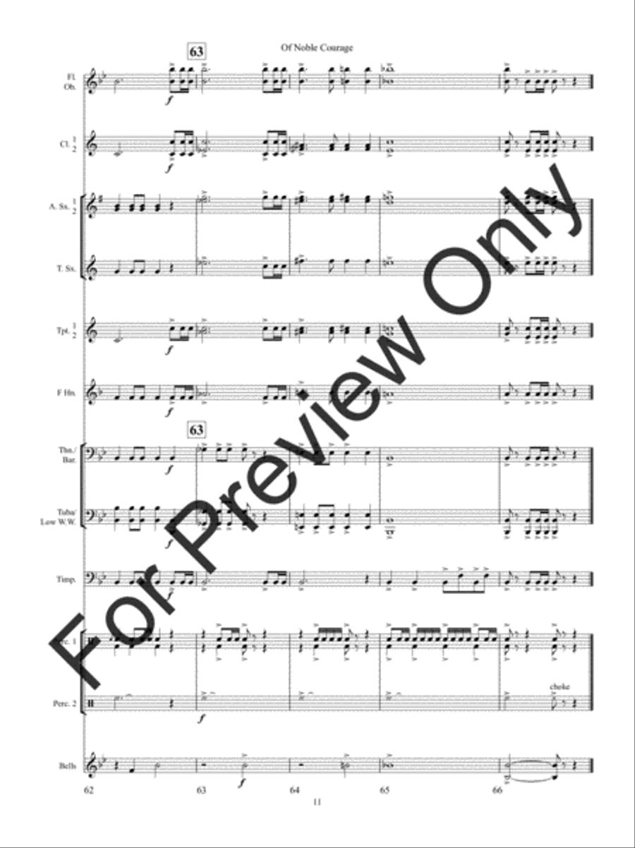 Of Noble Courage Concert Band scores gallery preview page 15