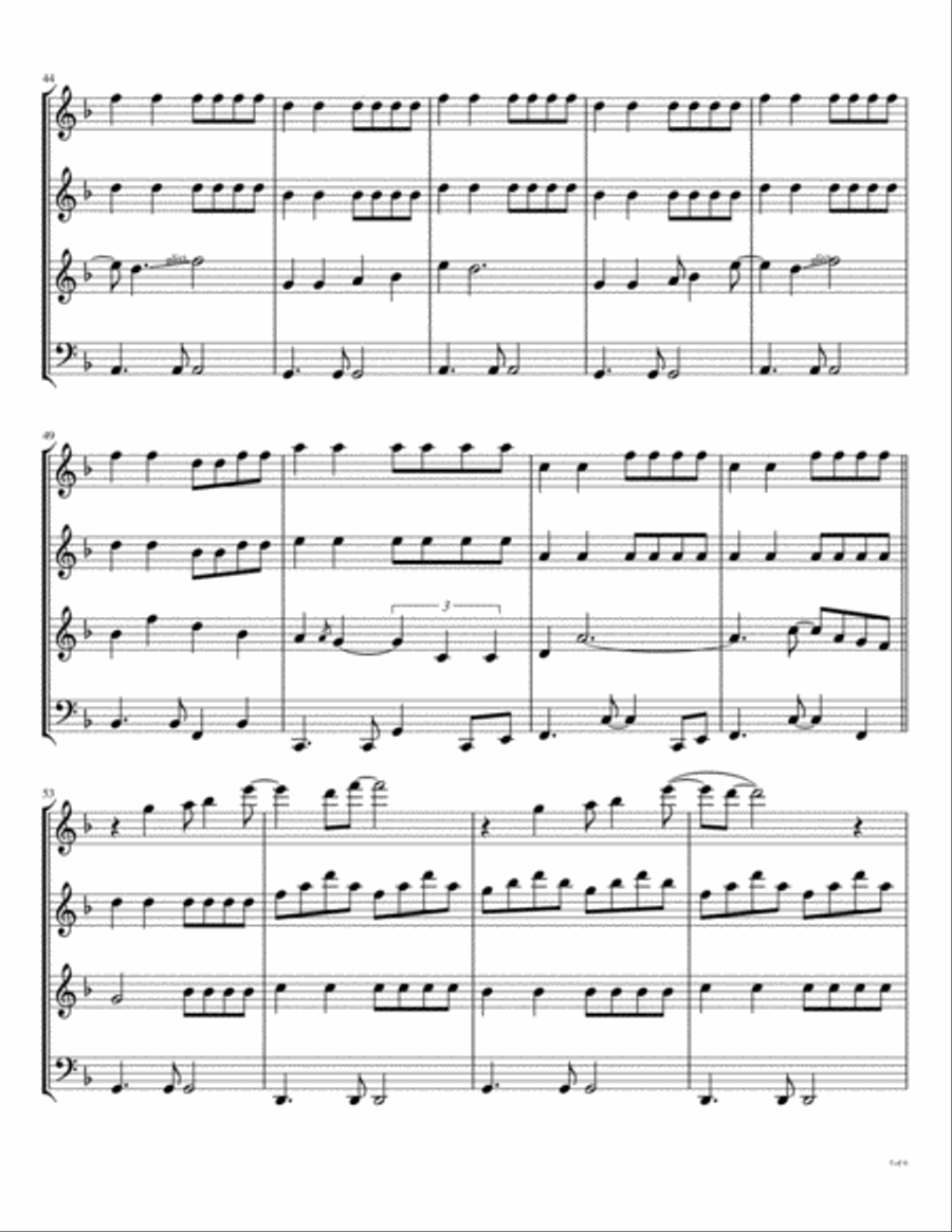 And I Love Her And I Love Her Woodwind Quartet scores gallery preview page 6