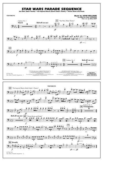 Star Wars Parade Sequence - Trombone by Paul Lavender Trombone - Digital Sheet Music