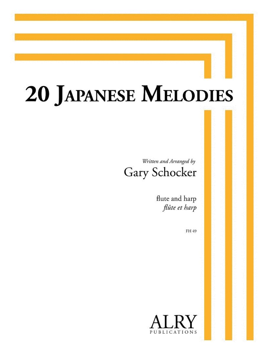 20 Japanese Melodies for Flute and Harp Flute scores gallery preview page 1