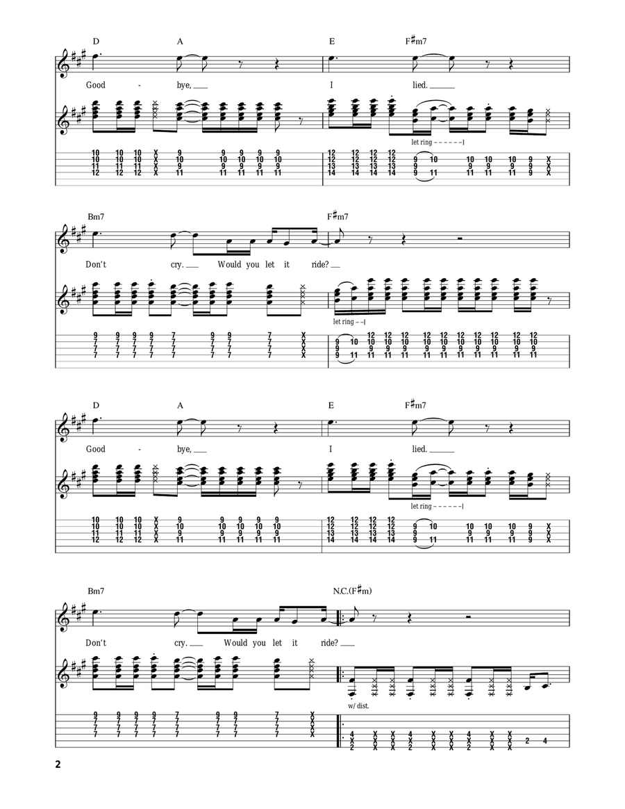 Let It Ride Acoustic Guitar scores gallery preview page 2