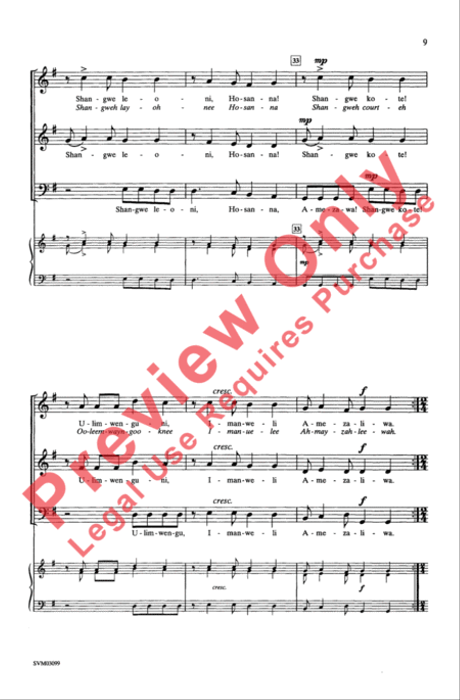 Tazama Bikira 3-Part scores gallery preview page 9