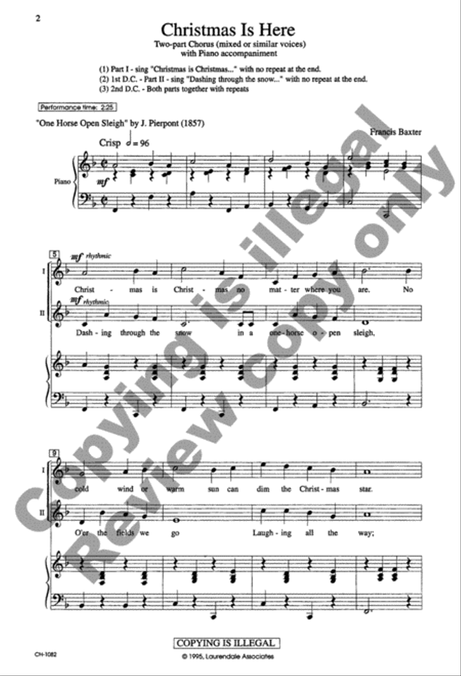 Christmas Is Here 2-Part scores gallery preview page 3