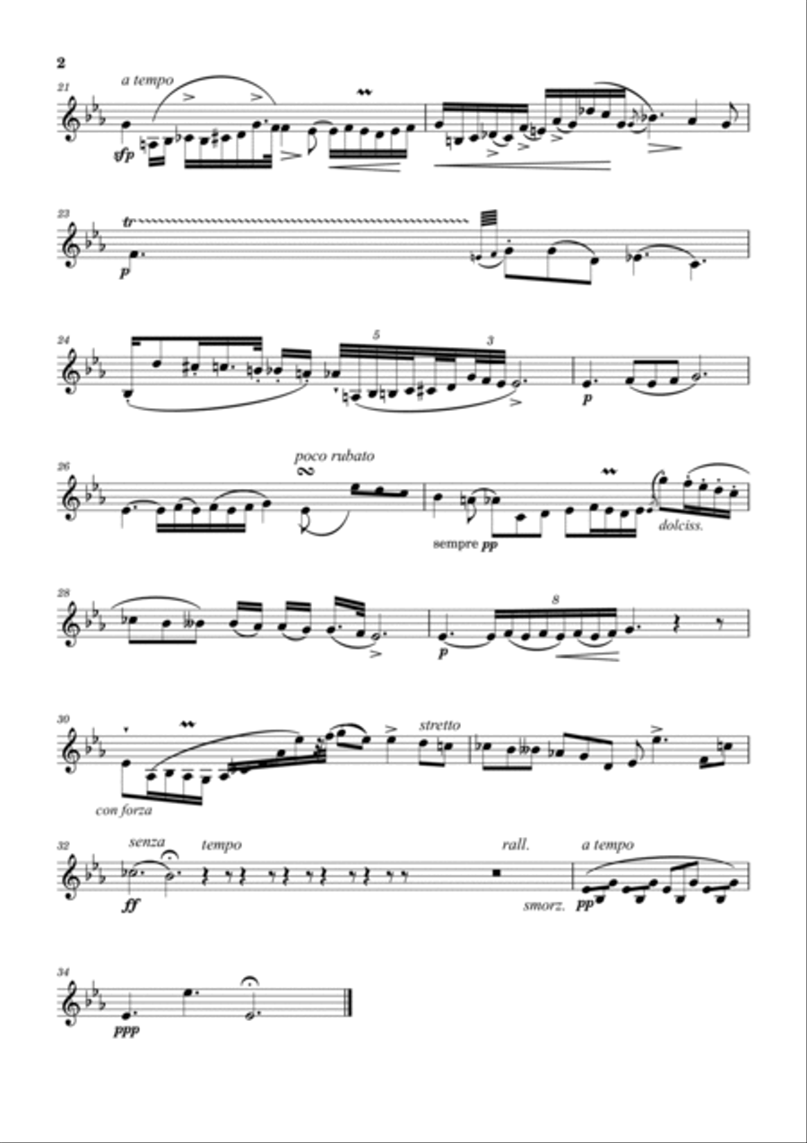 Nocturne Op 9 No 2 in Eb Major Violin Solo scores gallery preview page 2
