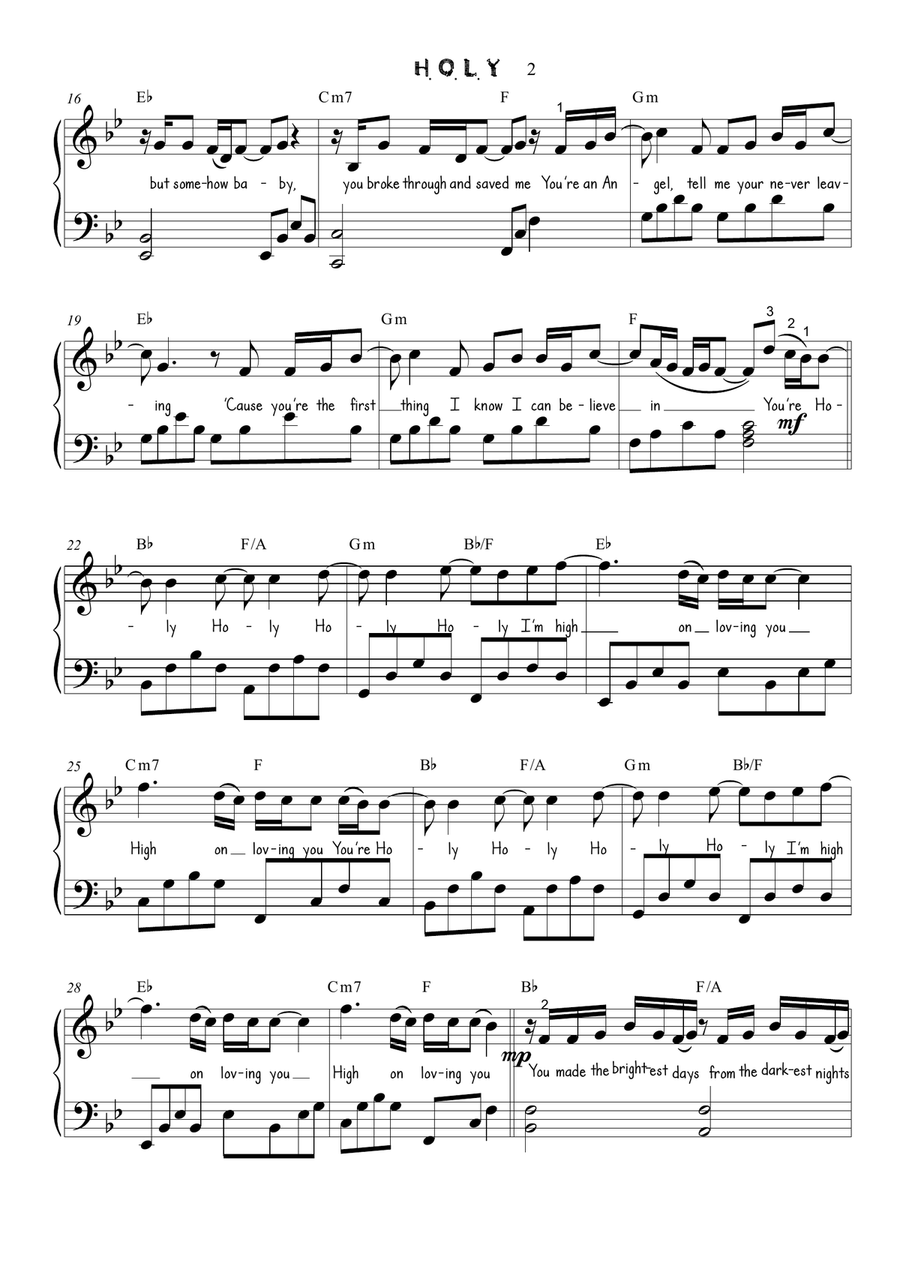 H.O.L.Y. Piano, Vocal scores gallery preview page 2
