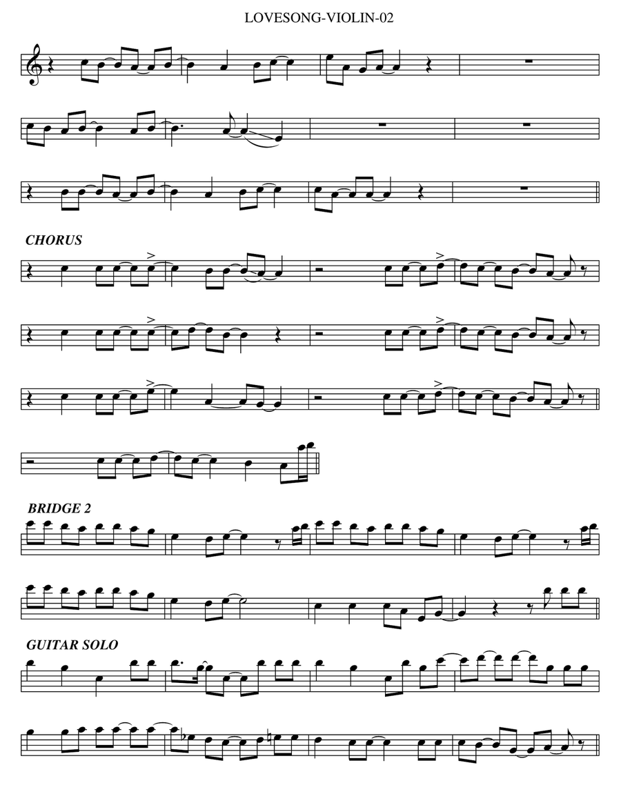 Lovesong Violin Solo scores gallery preview page 2