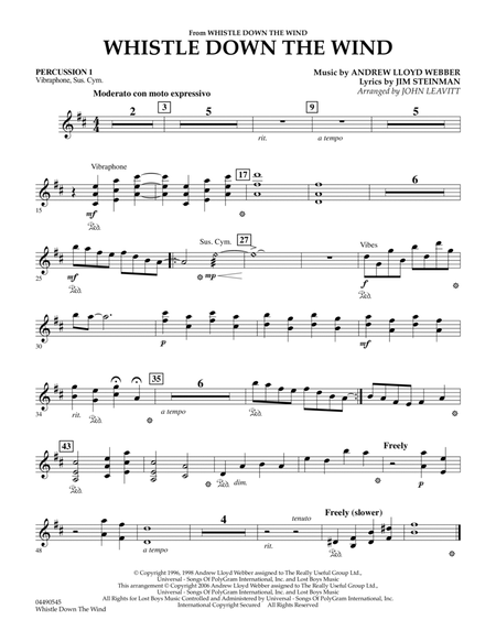 Whistle Down The Wind - Percussion 1