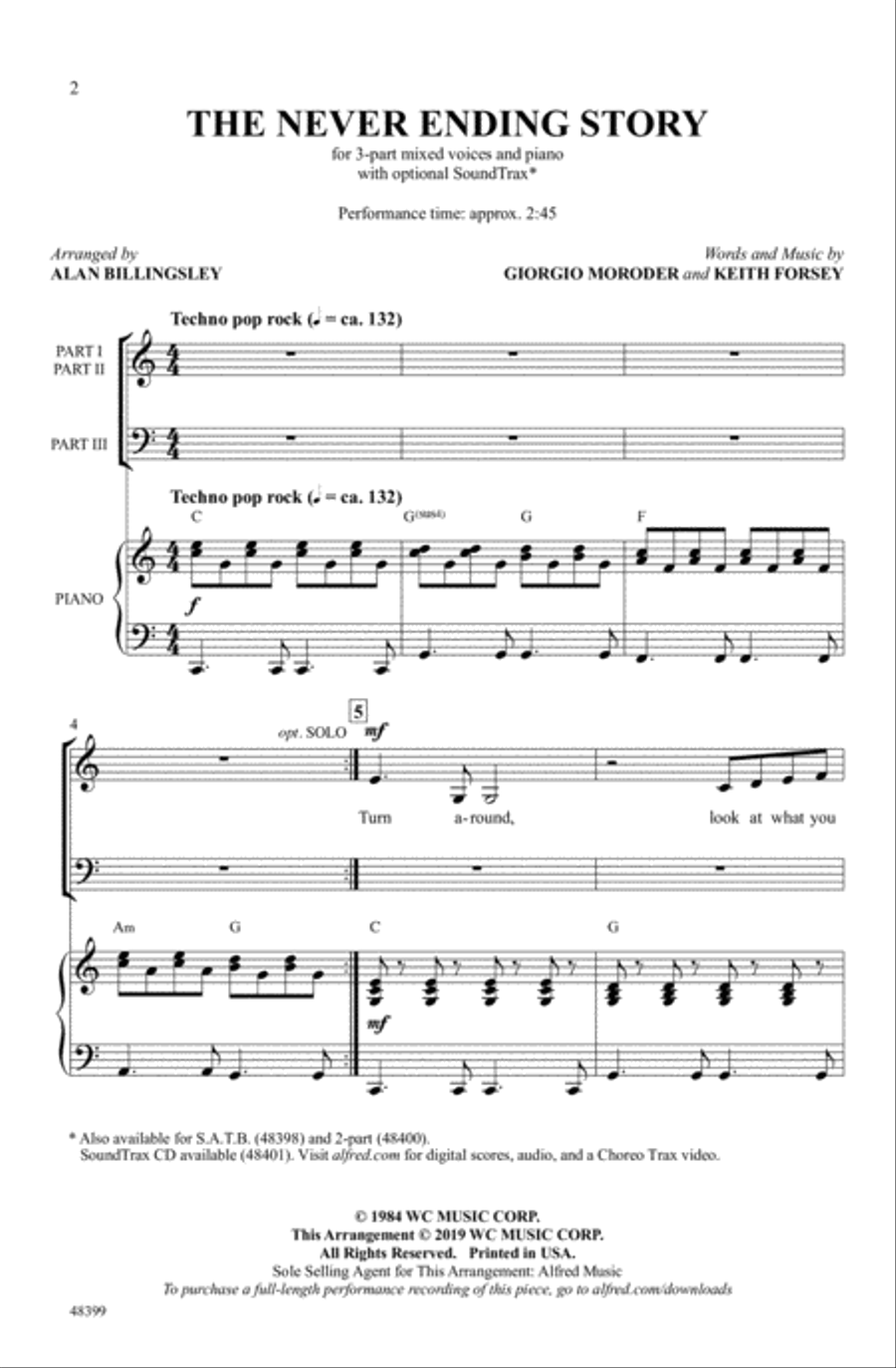 The Never Ending Story The Never Ending Story Choir scores gallery preview page 1