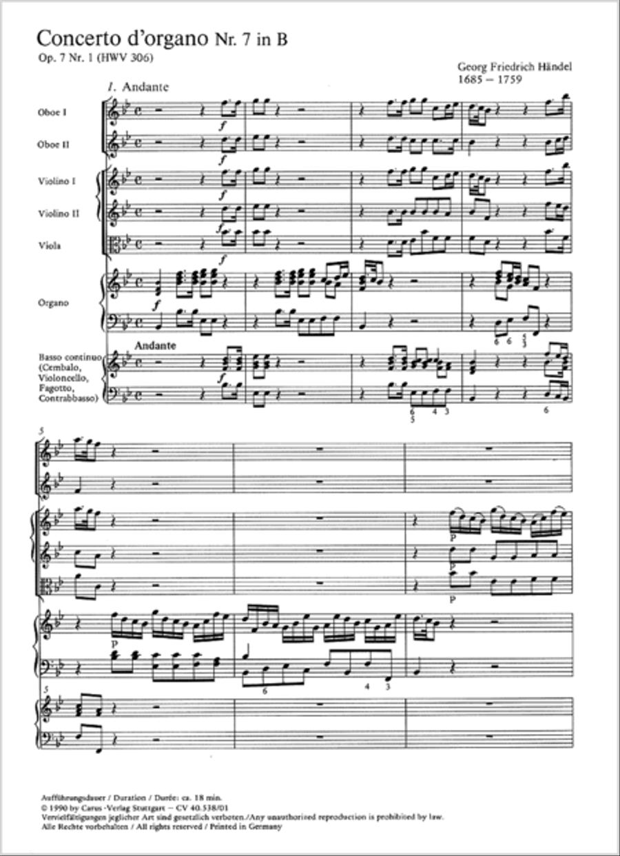 Handel: Concerti d'organo Nr.7-12