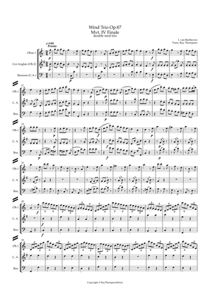 Beethoven: Wind Trio in C Major Op.87 Mvt.IV Finale - double reed trio (Ob.,C.A.,Bsn.)