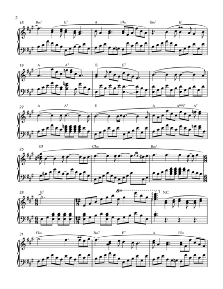 Put Your Head On My Shoulder Piano Solo scores gallery preview page 2