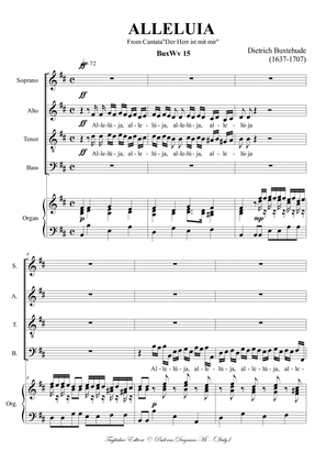 Buxtehude, ALLELUIA from Cantata "Der Herr ist mit mir" fo SATB Choir and Organ