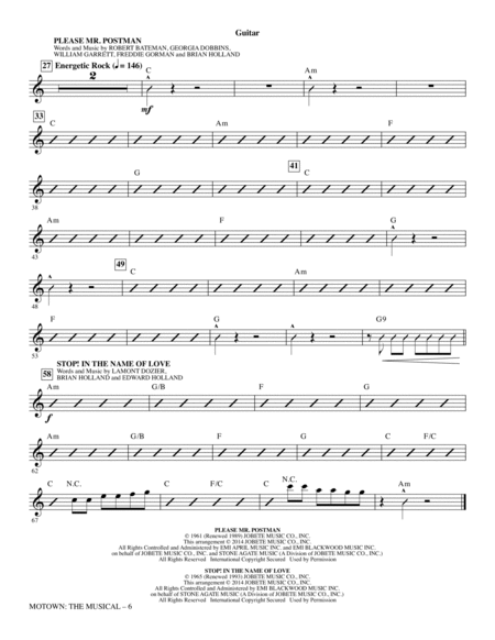 Motown: The Musical (Choral Highlights) - Guitar