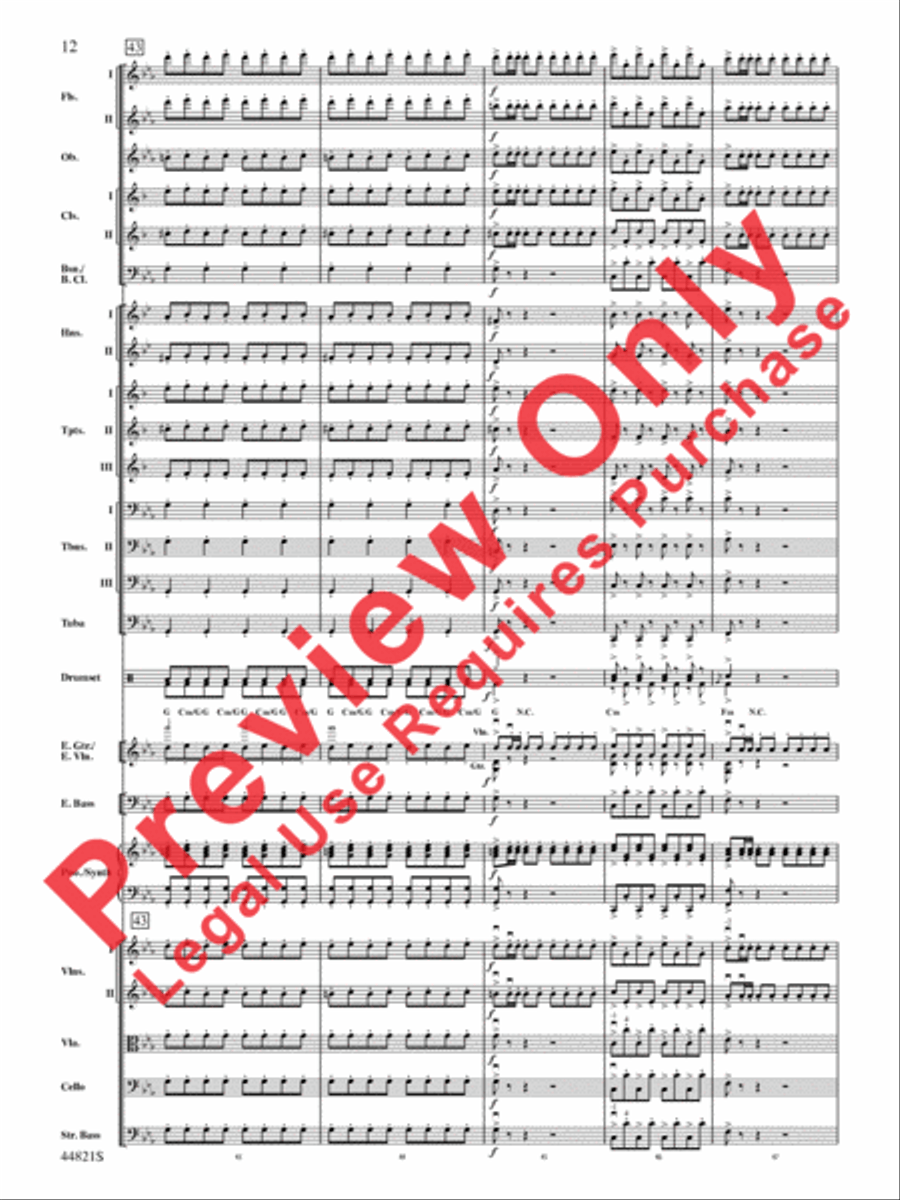 Dreams of Fireflies (On a Christmas Night) Full Orchestra scores gallery preview page 13