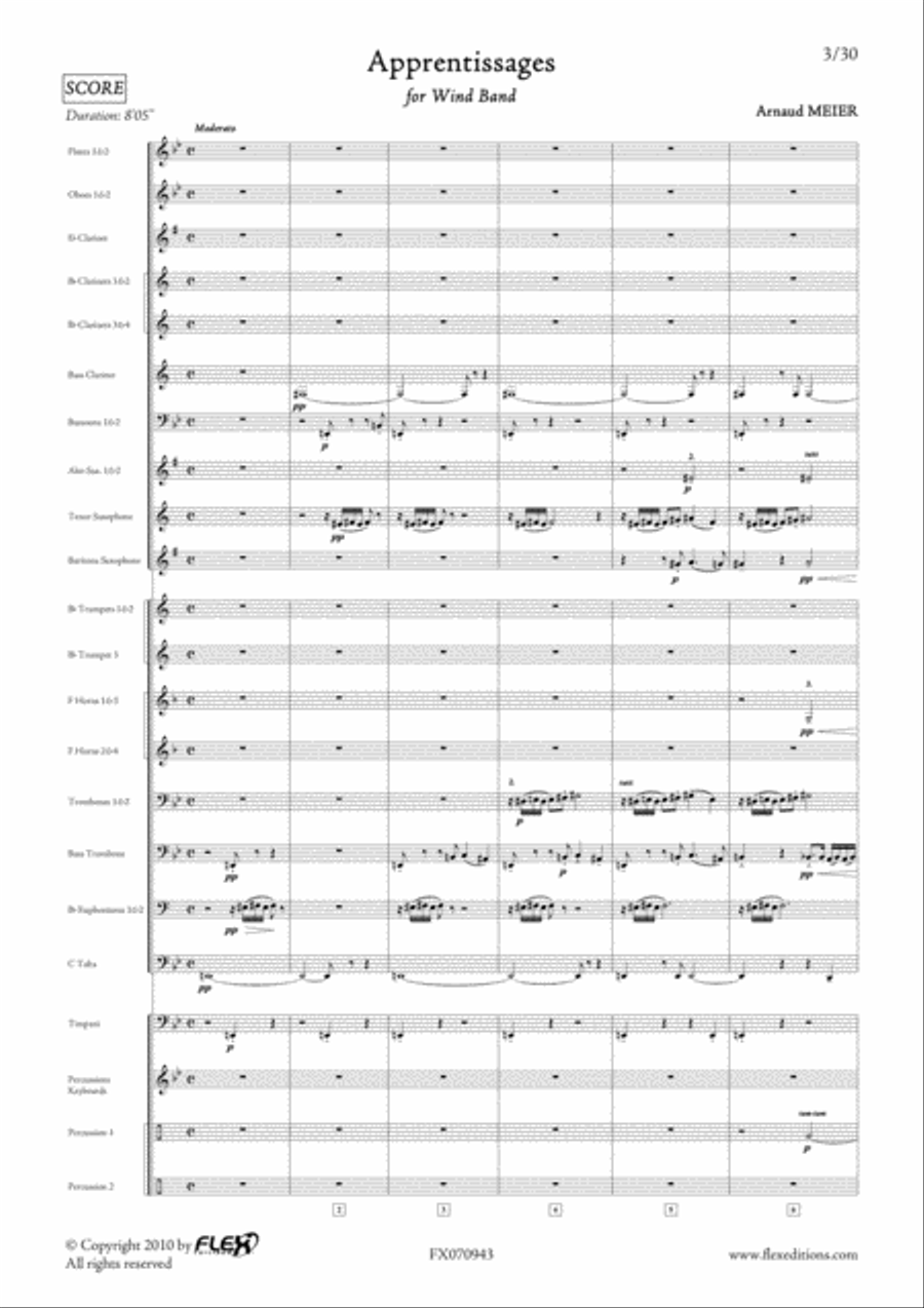 Apprentissages Concert Band scores gallery preview page 3