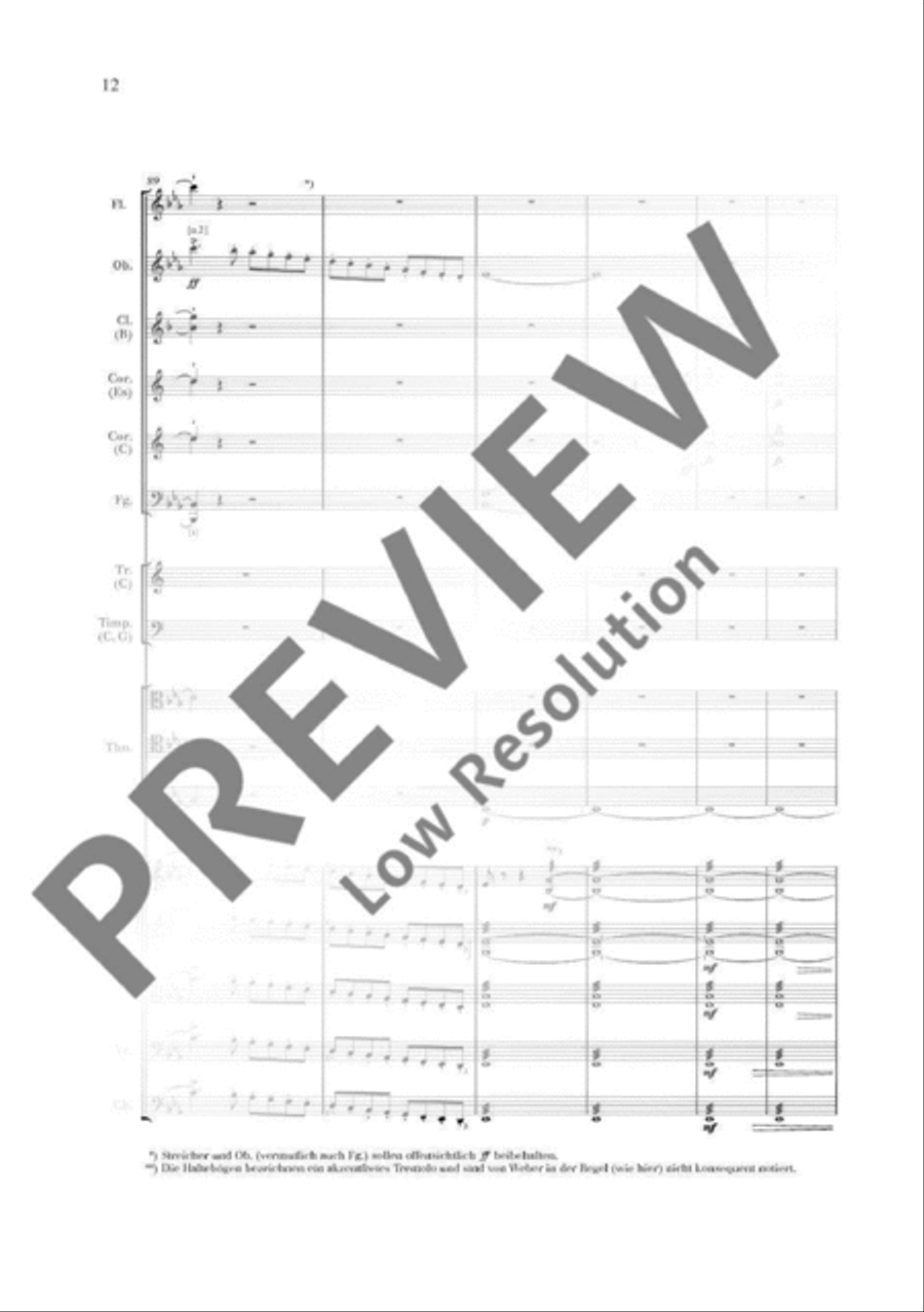 Der Freischütz Orchestra scores gallery preview page 21