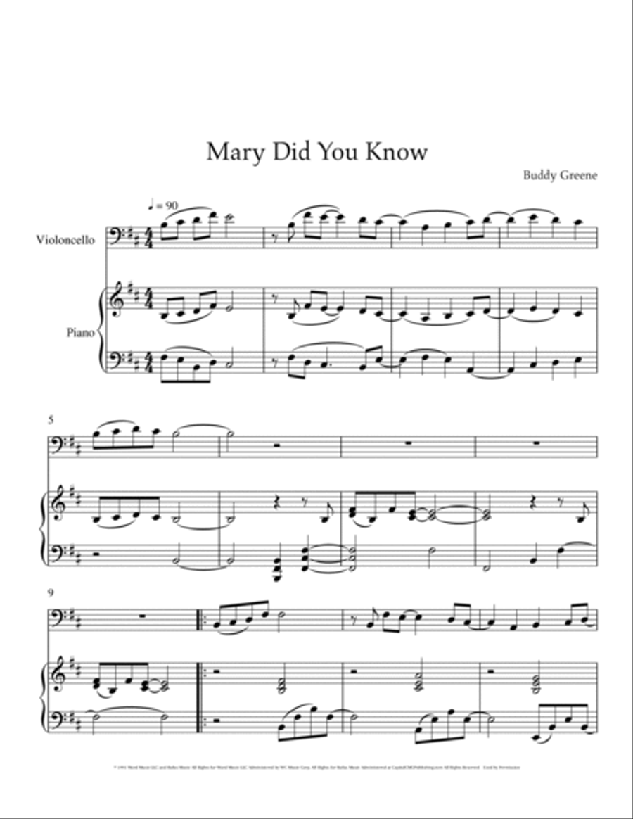 Mary, Did You Know? Small Ensemble scores gallery preview page 2
