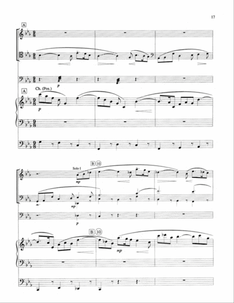 Suite for Organ, Brass and Timpani Trombone scores gallery preview page 5