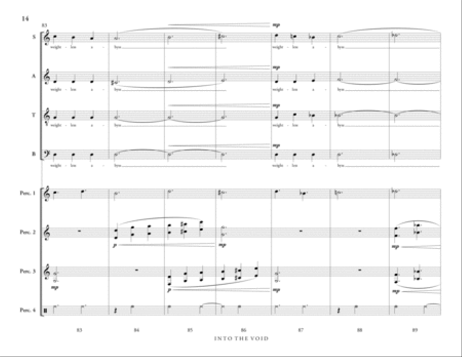 Into the Void (percussion ensemble) Choir scores gallery preview page 15