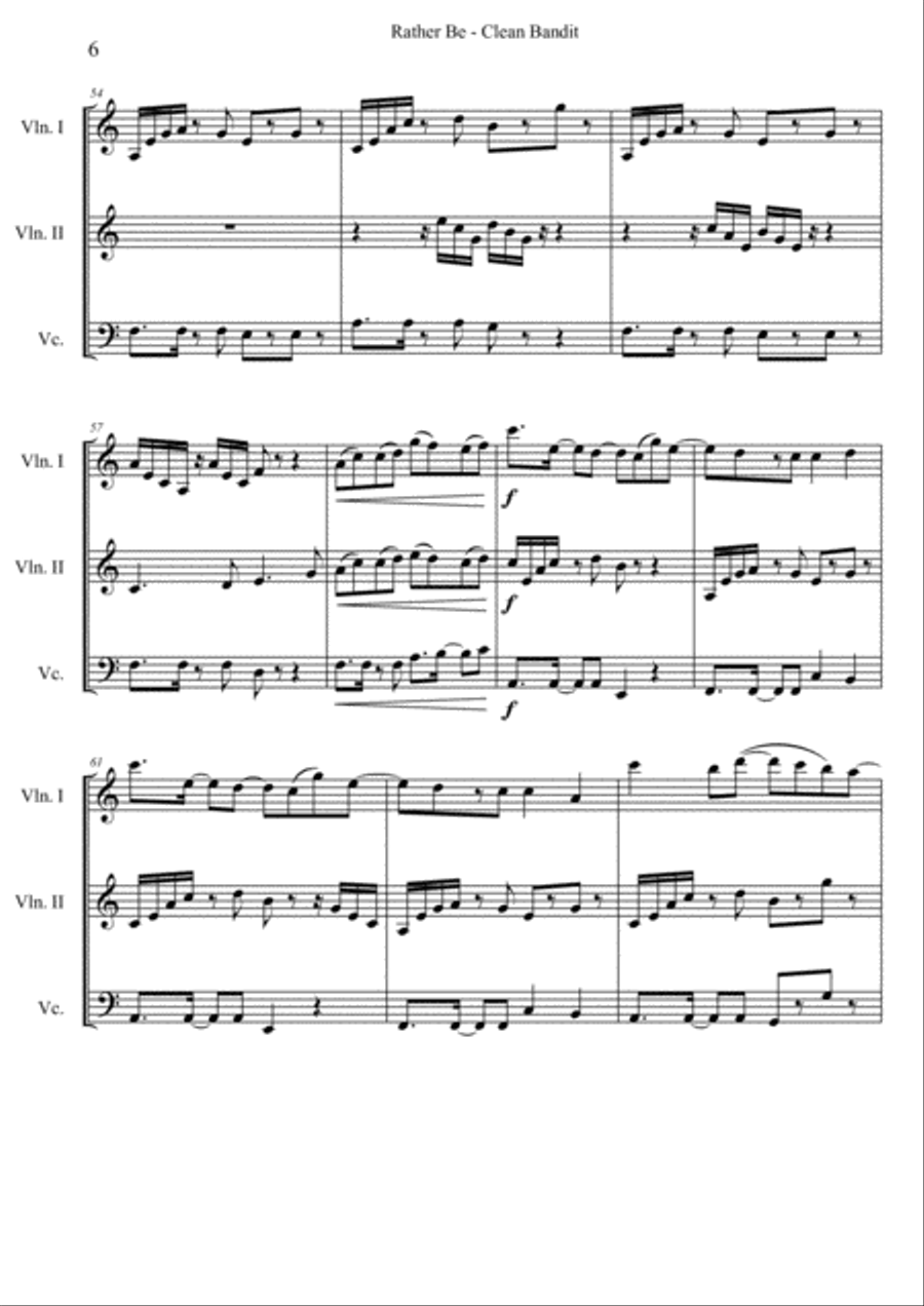 Rather Be Rather Be String Trio scores gallery preview page 6