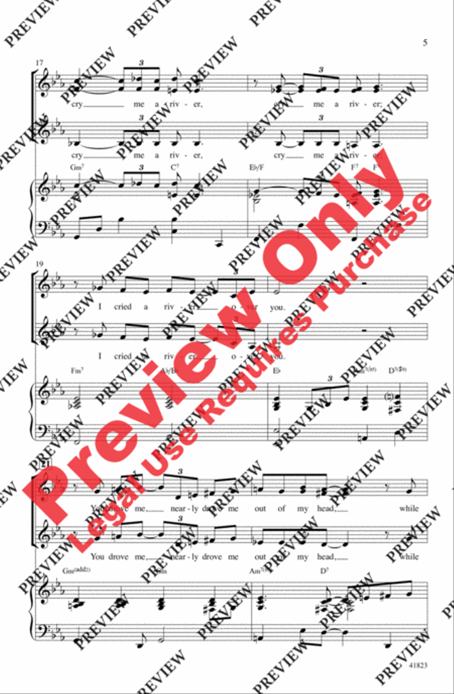 Cry Me a River Women's Choir scores gallery preview page 5