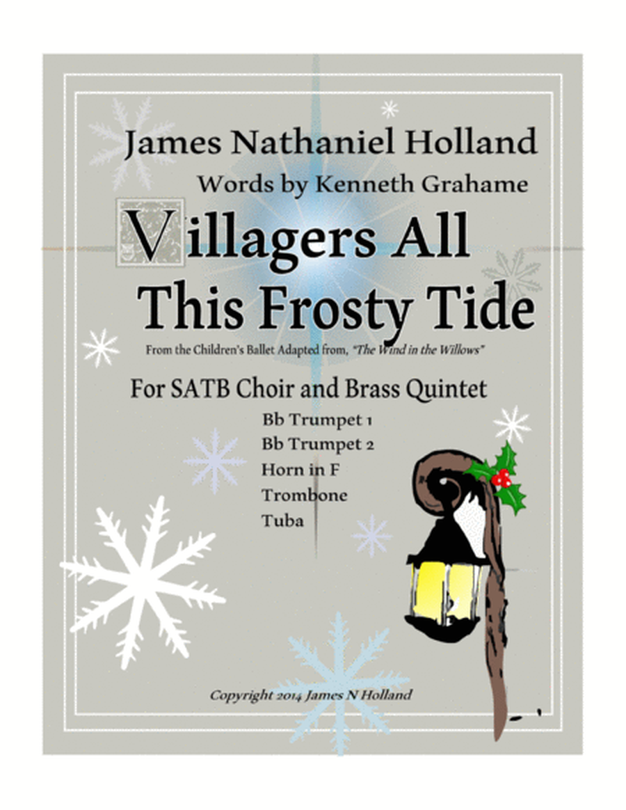 Villagers All This Frosty Tide for SATB Choir and Brass Quintet image number null