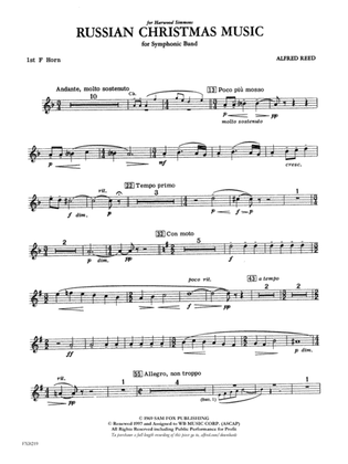 Russian Christmas Music: 1st F Horn