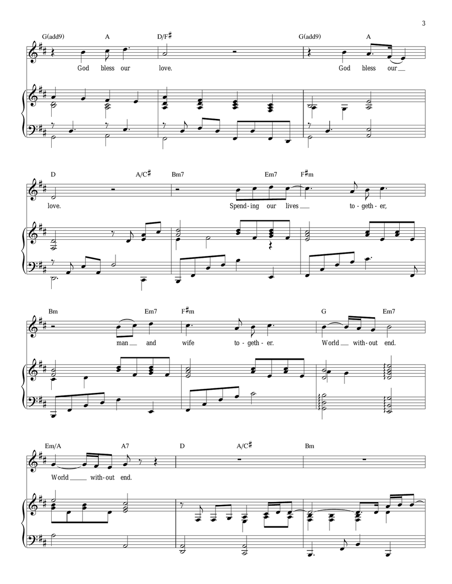 Grow Old With Me Piano, Vocal scores gallery preview page 3