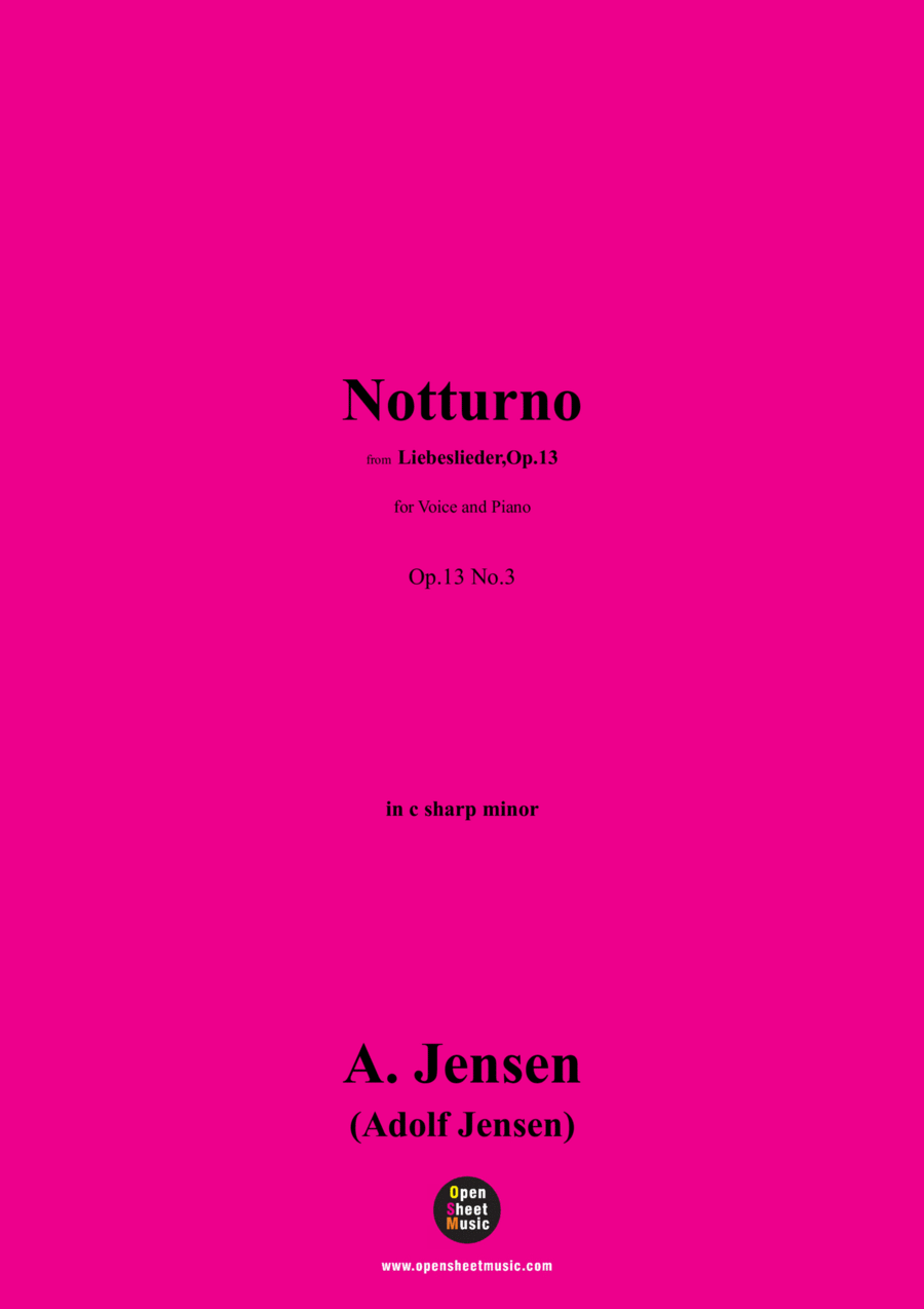 A. Jensen-Notturno,in c sharp minor,Op.13 No.3 Voice scores gallery preview page 1
