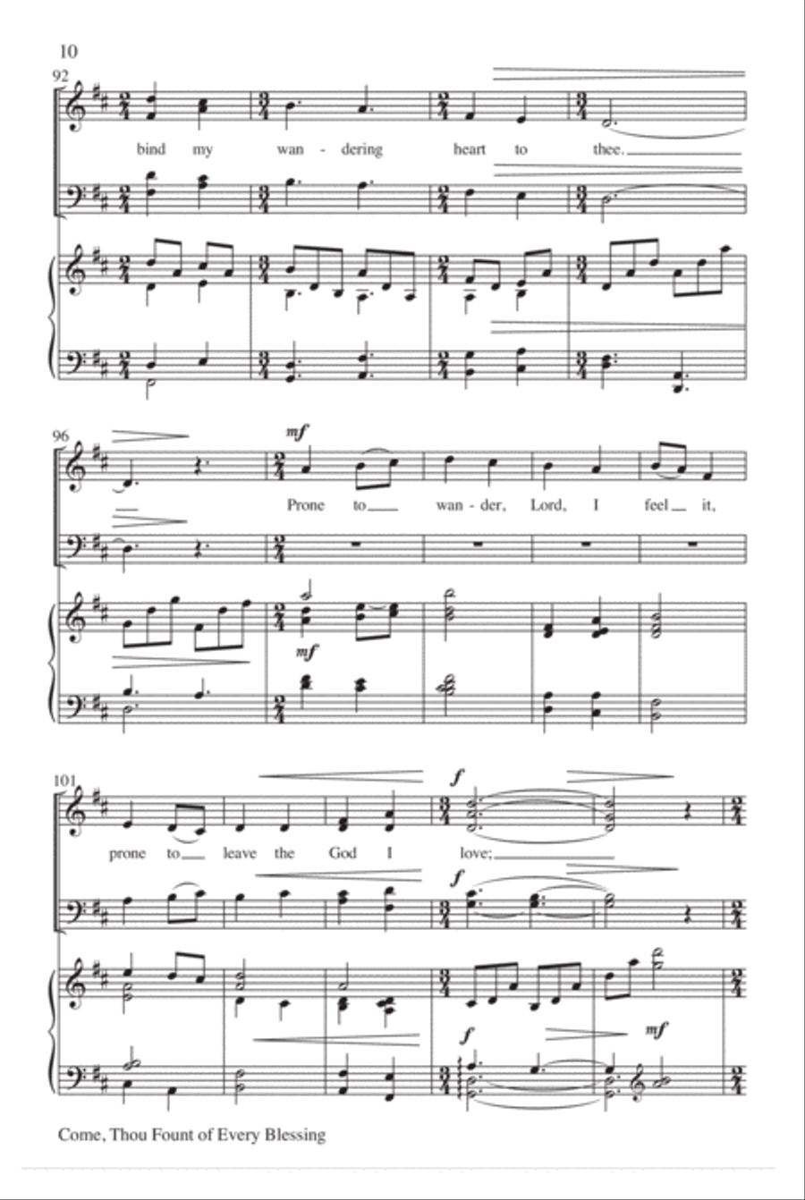 Come, Thou Fount of Every Blessing 4-Part scores gallery preview page 11