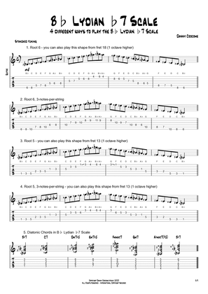 Bb Lydian b7 Scale (4 Ways to Play)