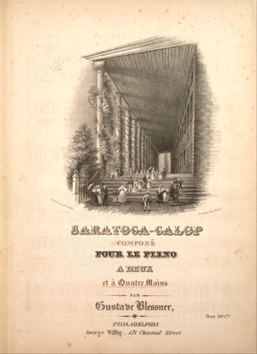 Saratoga-Galop Piano Duet scores gallery preview page 1