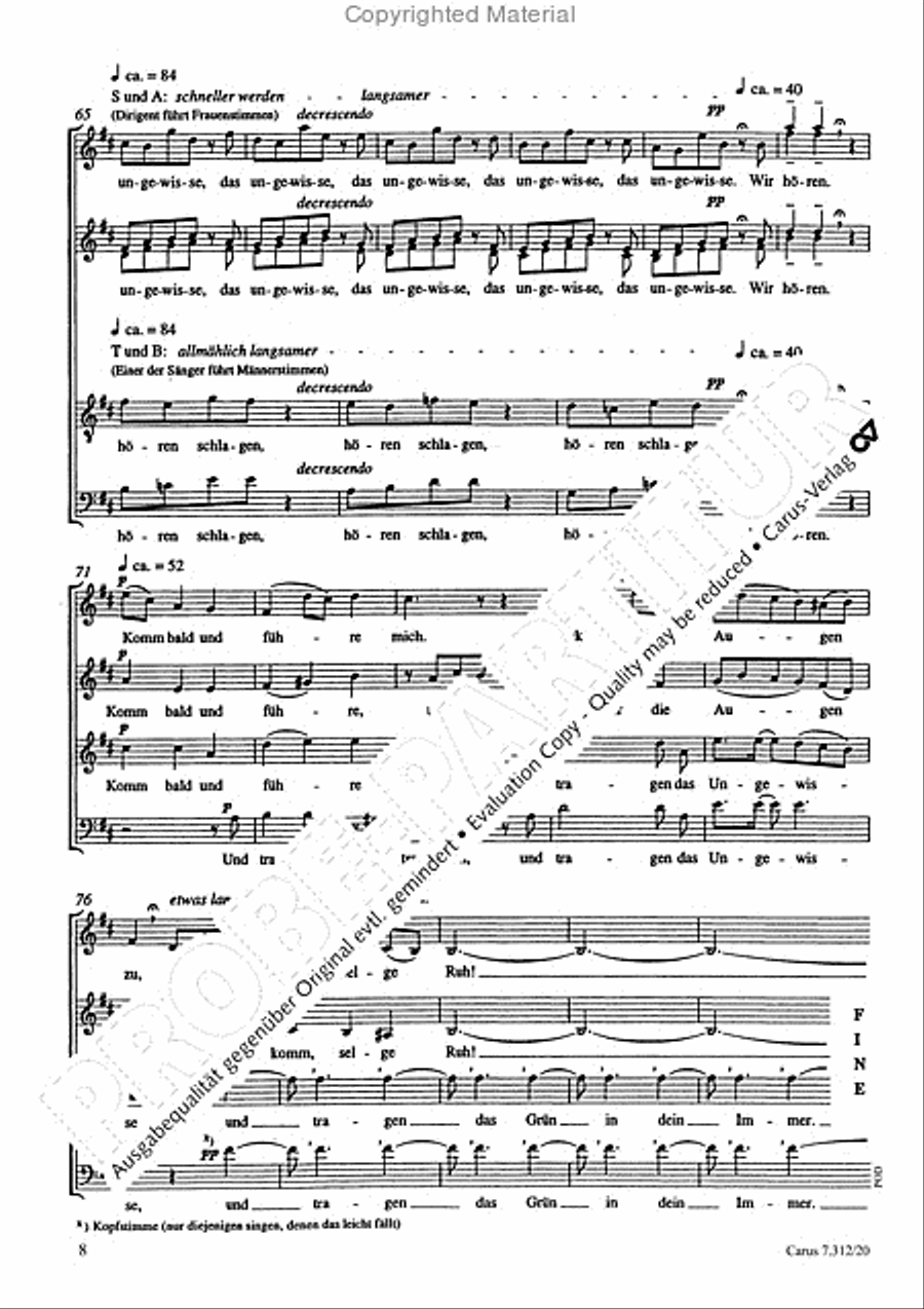 Variation mit Celan-Gedichten III 4-Part scores gallery preview page 9