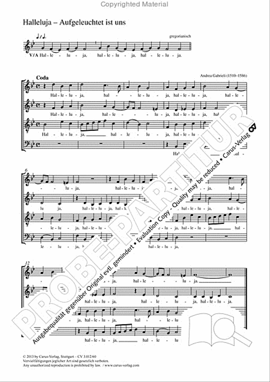 Halleluja - Aufgeleuchtet ist uns 4-Part scores gallery preview page 2