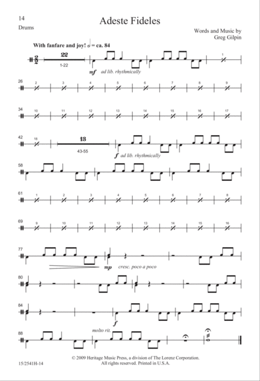 Adeste Fideles 4-Part scores gallery preview page 14