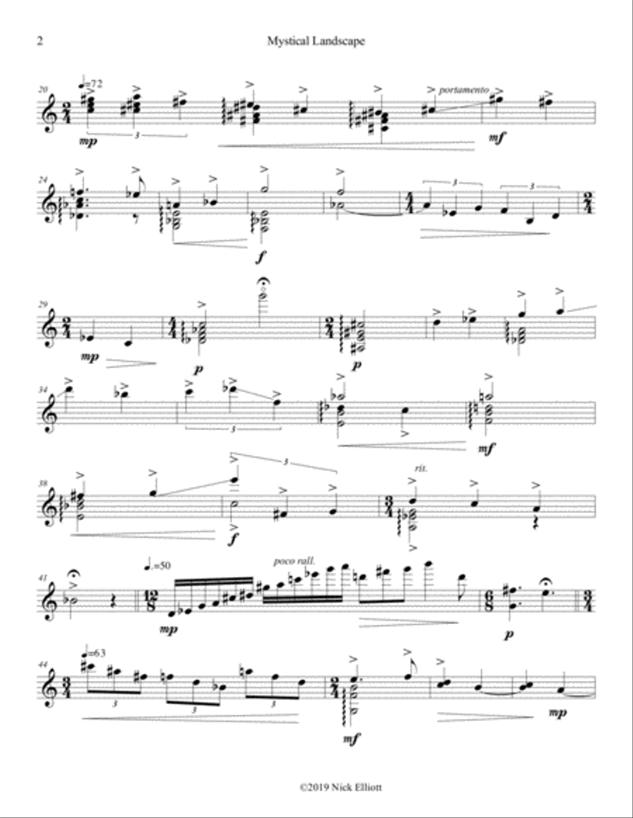 Mystical Landscape Guitar Solo scores gallery preview page 2