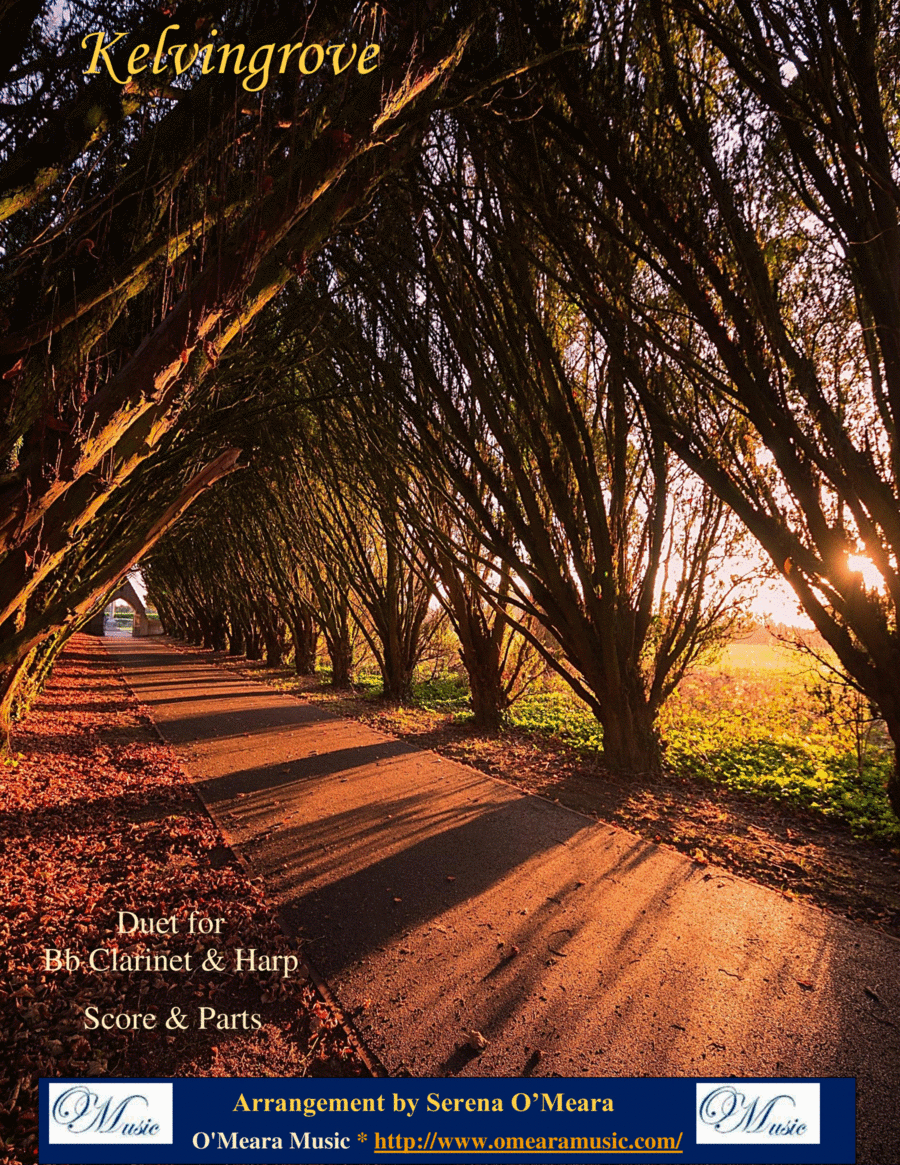 Kelvingrove, Duet for Bb Clarinet & Harp B-Flat Clarinet scores gallery preview page 1