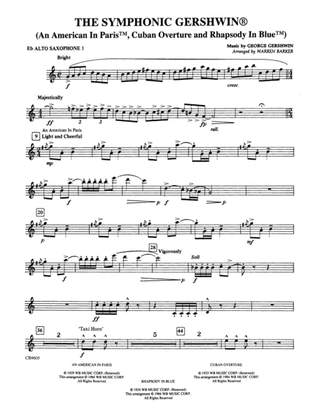 Book cover for The Symphonic Gershwin: E-flat Alto Saxophone