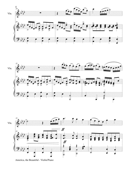 CELEBRATE AMERICA (A suite of 3 great patriotic songs for Violin & Piano with Score/Parts) image number null